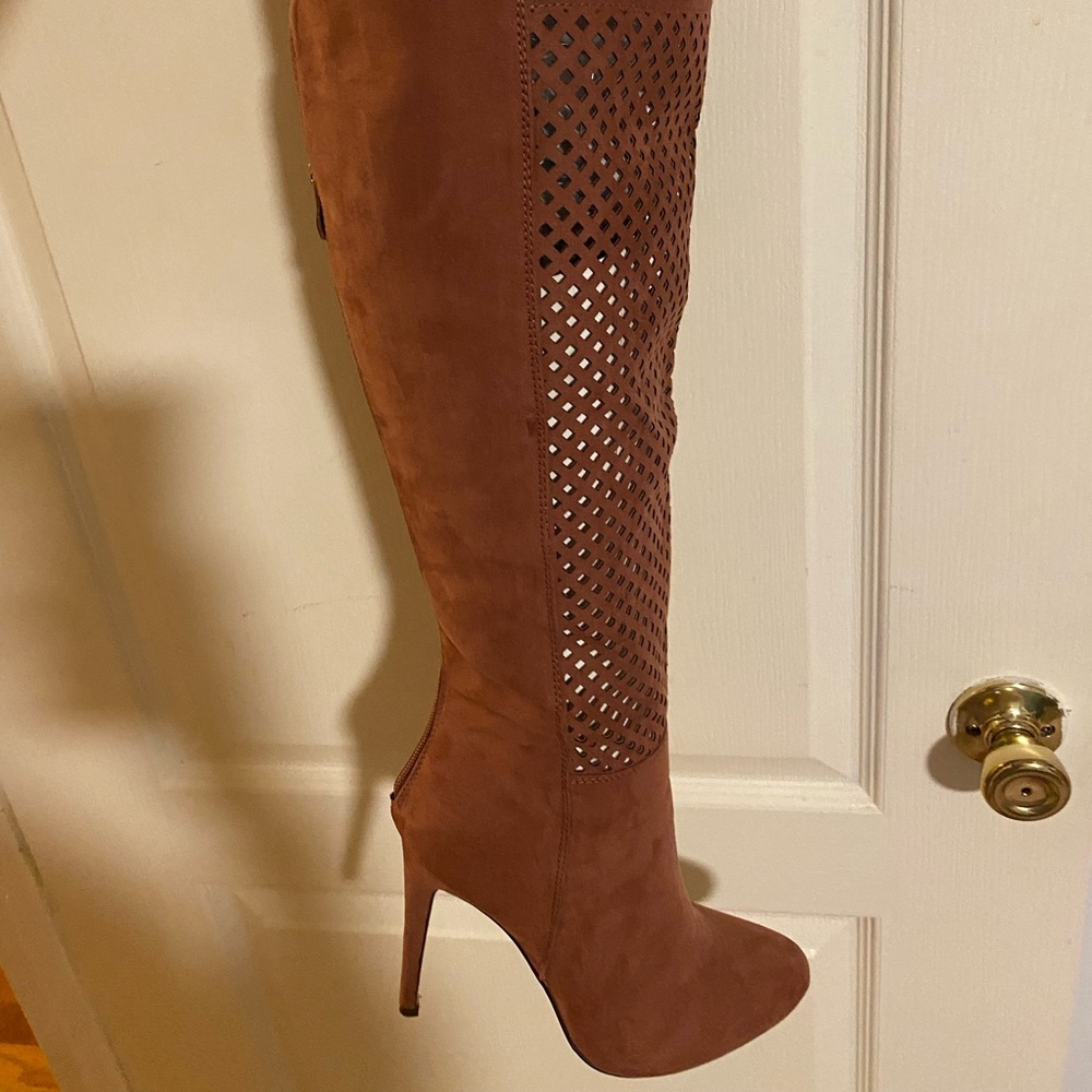 Rose stiletto boots